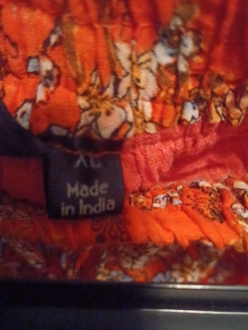 << Mlle Gabrielle Orange Floral Tiered Maxi Skirt - Picture 6 of 10